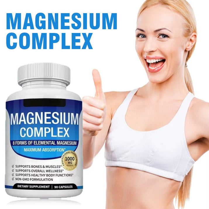 Magnesium Complex Capsules - Bone, Muscle & Heart Health Supplement, Sleep Support,Muscle Relaxation,Stress & Anxiety Relief