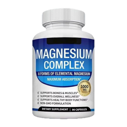 Magnesium Complex Capsules - Bone, Muscle & Heart Health Supplement, Sleep Support,Muscle Relaxation,Stress & Anxiety Relief
